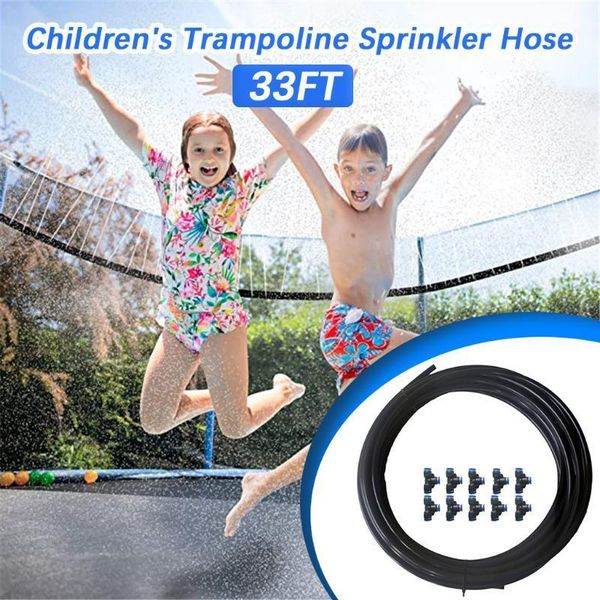 

watering equipments 33ft trampoline sprinkler outdoor mist coolant system water garden patio cooling spray backyard park accessories1