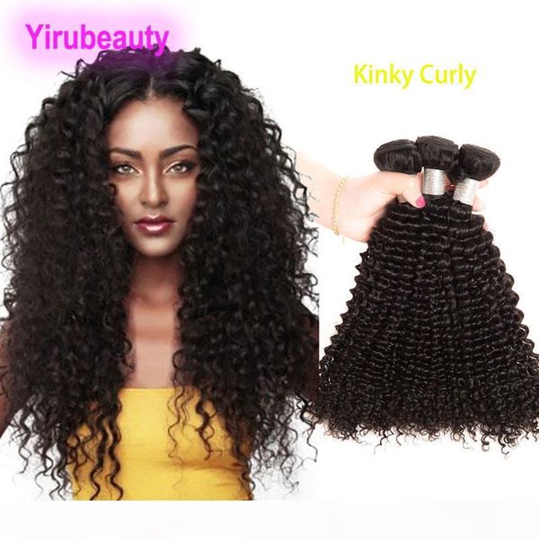 

peruvian kinky curly 3 bundles human hair extensions natural black kinky curly pervian virgin hair wefts 8-28inch, Black;brown