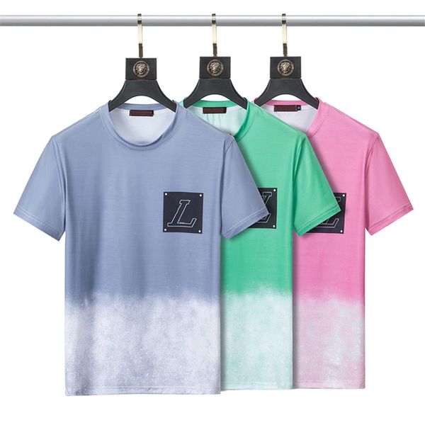 

2022 mens design t-shirt spring summer color sleeves tees vacation short sleeve casual letters printing size range, White;black