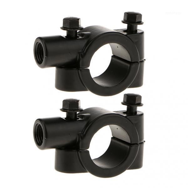 

2pair motorcycle 7/8'' handlebar mirror mounting clamp bracket clip black1