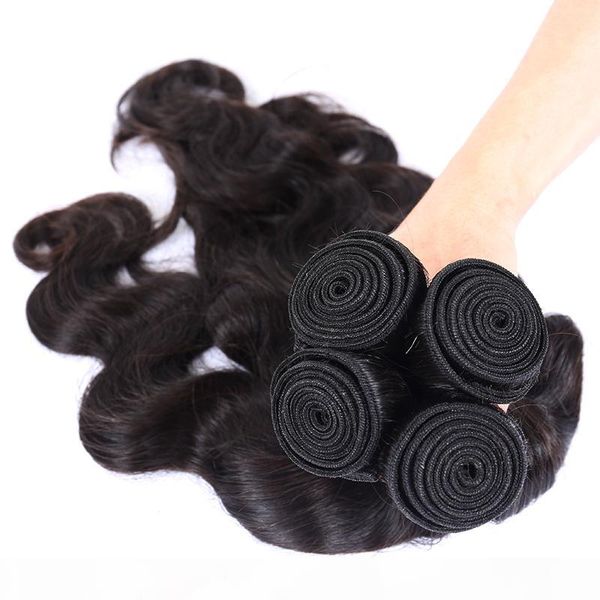 

brazilian hair weave bundles deals body wave remy human hair extensions weaving 1pc natural color honey queen hair products, Black