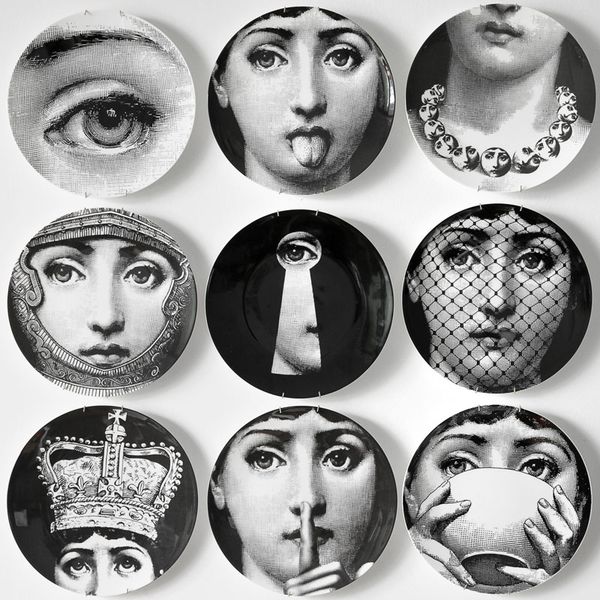 

8 inch milan style plates decorative wall hanging dishes lina face art ceramic plate home l studio decoration