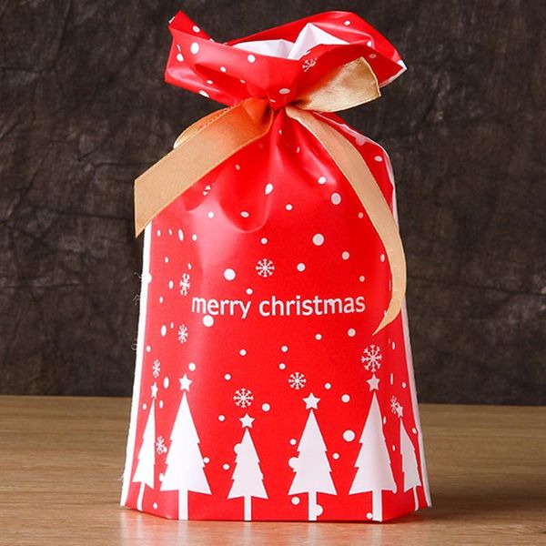 

christmas decorations 50pcs santa gift bag candy snowflake crisp drawstring merry for home year 2021 presents