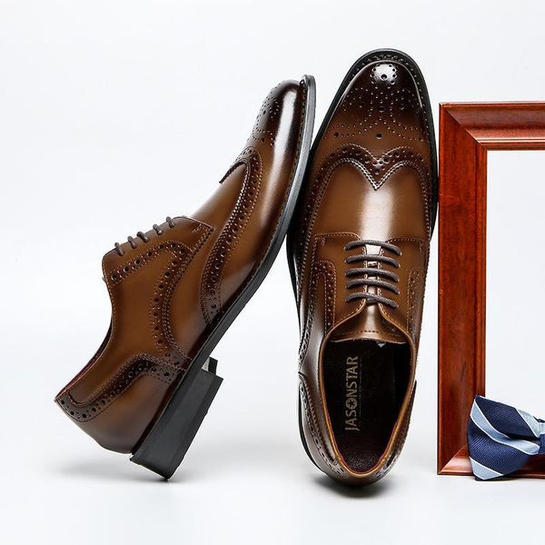 

men leather shoes business dress suit shoes men brand genuine leather black slipon wedding mens 20201