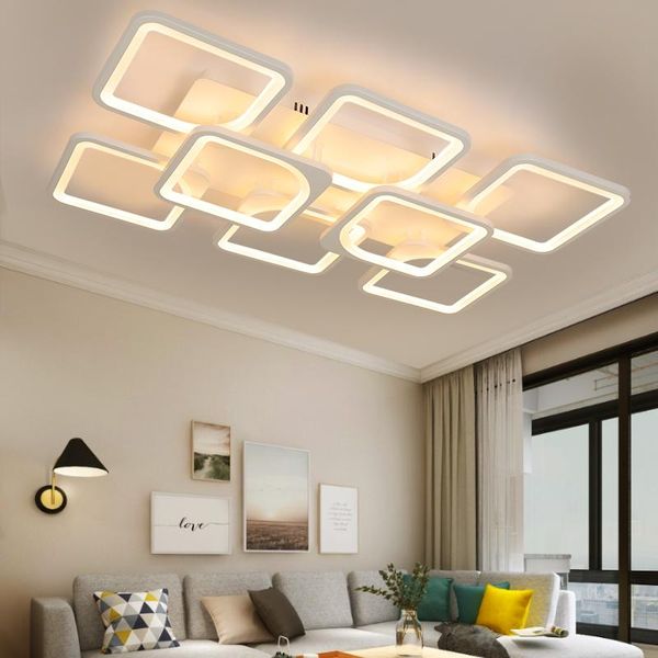 Plafoniere Lampade a LED semplici Casa per soggiorno Camera da letto Sala da pranzo Illuminazione interna moderna Apparecchio in ferro acrilico