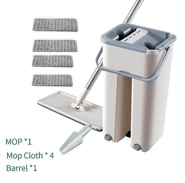 

household fat mop thickened stainless steel retractable mop with bucket 360 degree rotatable cleaning mop wmtrkh bdesybag