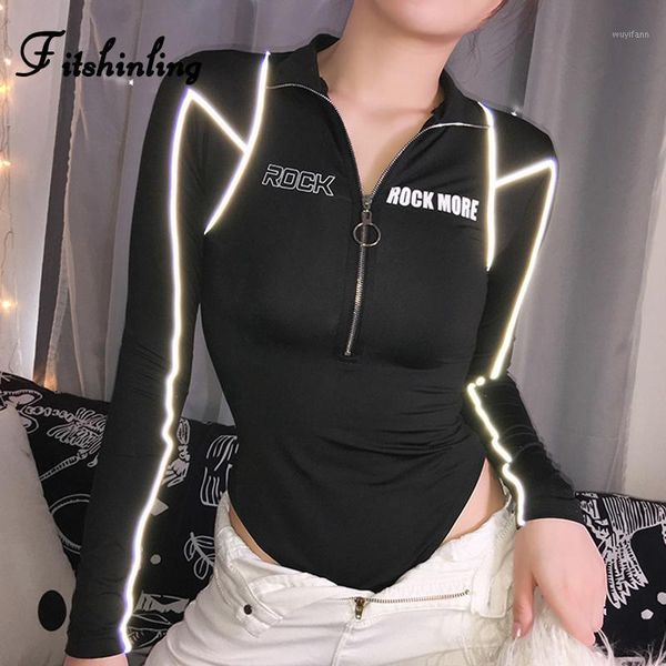 

fitshinling fitness women bodysuit letter print body mujer black jumpsuits fashion autumn athleisure bodysuits rompers sale1, Black;white