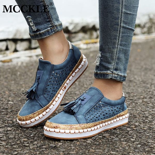 

mcckle sneakers women shoes slip on hollow out women's flats ladies loafers casual woman vulcanized shoes sewing female fashion y200320, Black