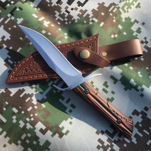 coltello da caccia inviato 7Cr13Mov Coltello da caccia con manico G10 a lama fissa a due colori - Coltello tattico per la sopravvivenza sul campo