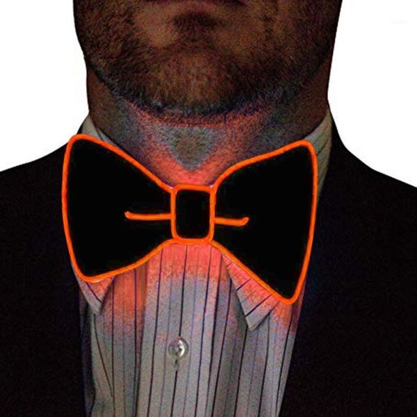 

jaycosin tie men party lighting bow tie luminous bow batteries batteries led solid color bowknot wholesale accessories bowtie 11, Black;gray