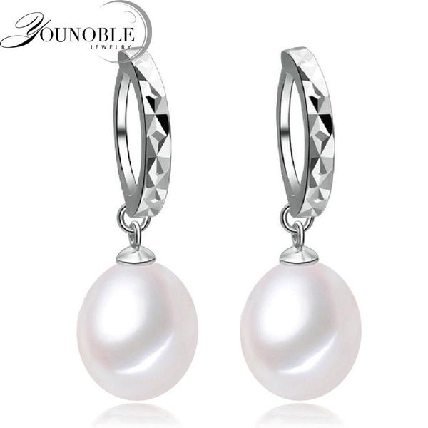 

dangle & chandelier younoble natural pearl earring,pearl with 925 silver earrings,birthday gift jewelry accessories earrings for women white