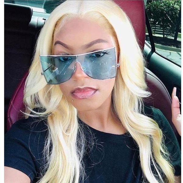 

flat oversized women sun glasses transparent blue lens fashion ladies shades big luxury sunglasses metal uv400 eyewear, White;black