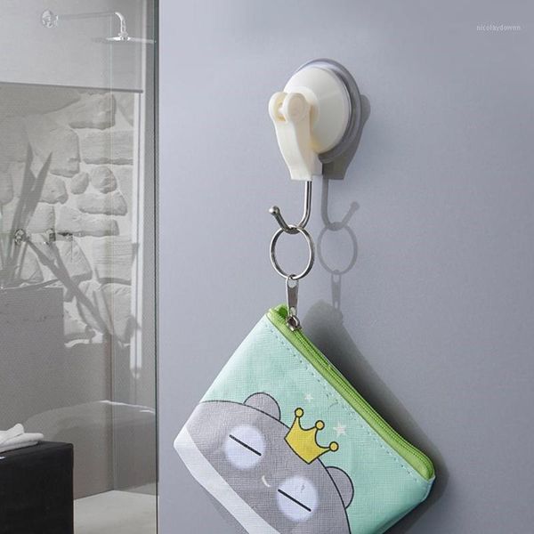 

hooks & rails 6pcs suction cup kitchen bathroom holder practical durable glass window hook mini vacuum towel wall mount easy install1