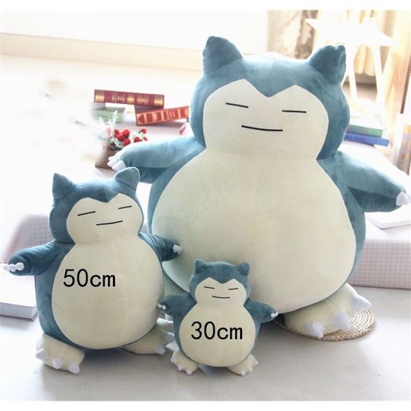 

30-50cm new anime snorlax plush toys pillow cushions stuffed animal doll chirstmas gift kids toys puppet doll pillow y200703