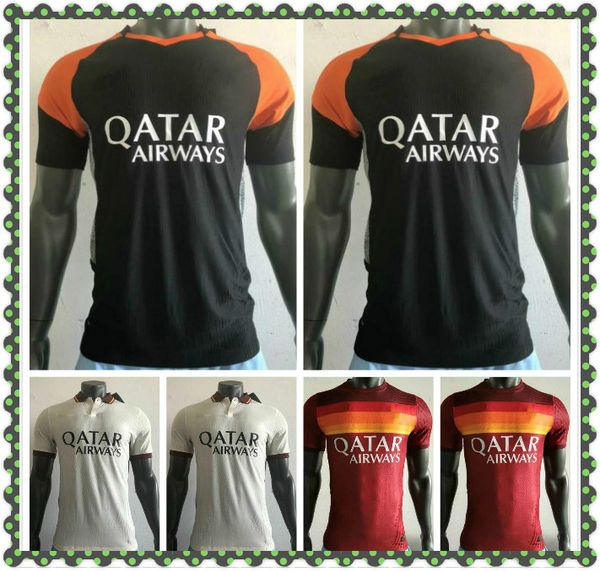 

player version 20 21 kolarov kluivert soccer jerseys 2020 2021 dzeko perotti zaniolo totti kolarov jersey football shirt uniforms, Black;yellow