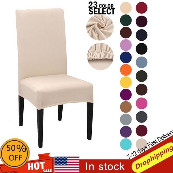 

chair covers elastic cover spandex stretch solid color modern plain seat forel dining wedding banquet