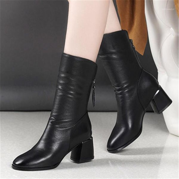

women's female ladies woman ankle boots shoes winter spring cow leather lace up shoes punk plus fur warm casual riding equestr1, Black