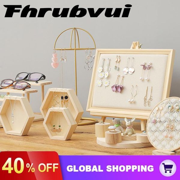 

solid wood earrings jewelry rack storage bracelet necklace rack display stand shoot display props set embroidery shed, Pink;blue