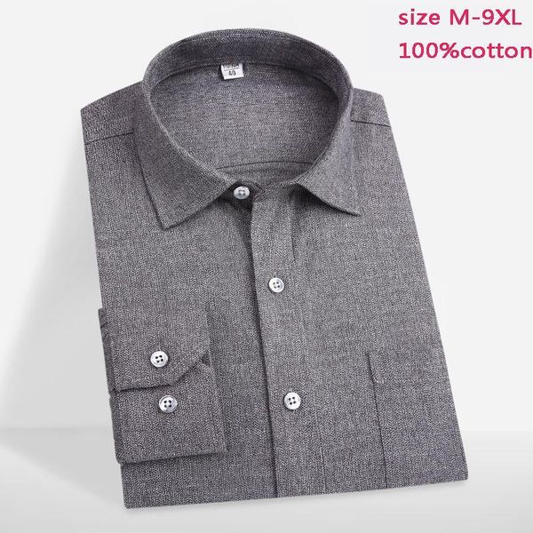 

mens new arrival thick winter fashion autumn comfortable long sleeve shirts 100% cotton plus size -6xl7xl8xl9xl1, White;black