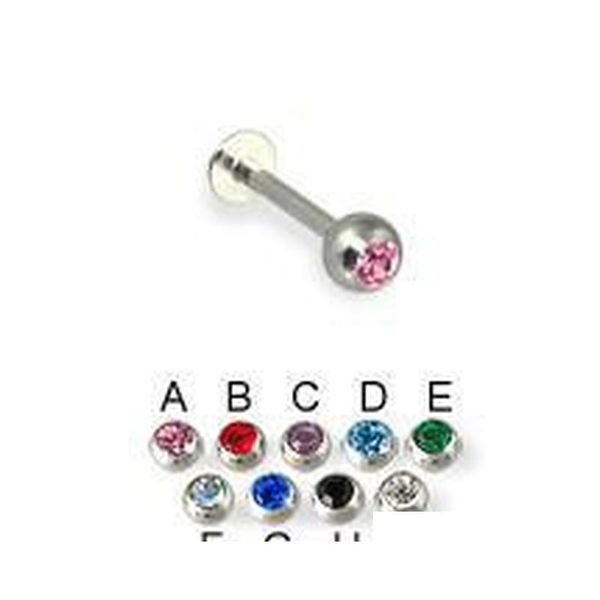 

new arrival 316l surgical steel labret ring lip piercing diamond jewelry earring 16gauge 100pcs/lot 0holu, Black