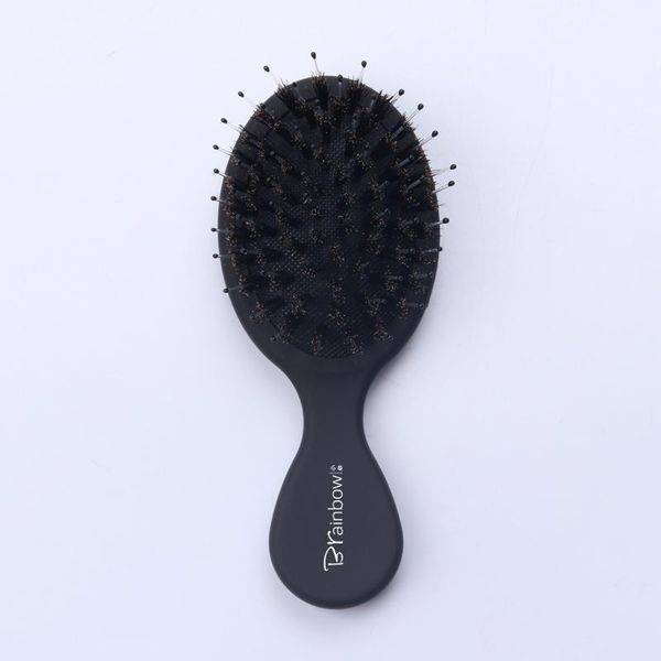 

brainbow 1pc small hair brush bristle nylon new salon detangling hair comb for child wet dry bristles handle detangling comb q wmtwsc, Silver