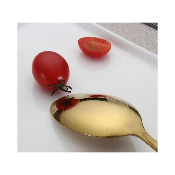 

4 piece/set gold color stainless steel dinnerware sets tableware knife fork teaspoon cutlery se wmtuem pthome