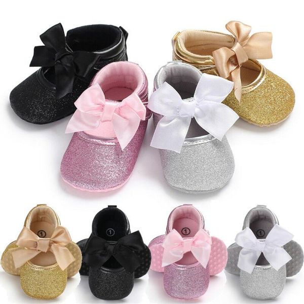 

first walkers toddler kids baby girls princess shoes bow loving heart crib sole sneaker for girl 0-18months