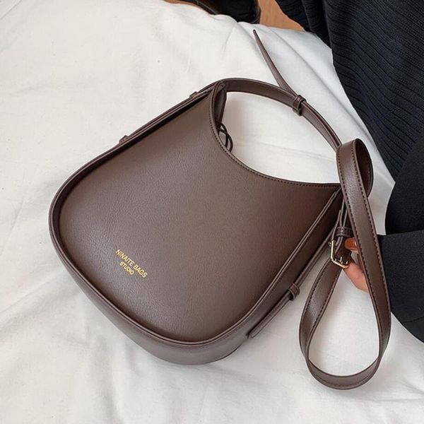 

cross body elegant female crossbody bucket bag 2021 high-quality pu leather women's designer handbag solid color shoulder messenger
