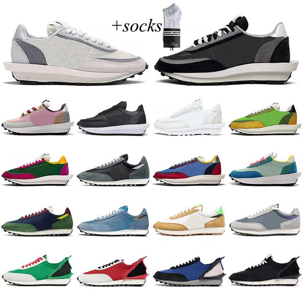 

ldv waffle running shoes for men women black grey varsity blue metallic gold pink chaussures outdoor breathable trainer sport sneaker
