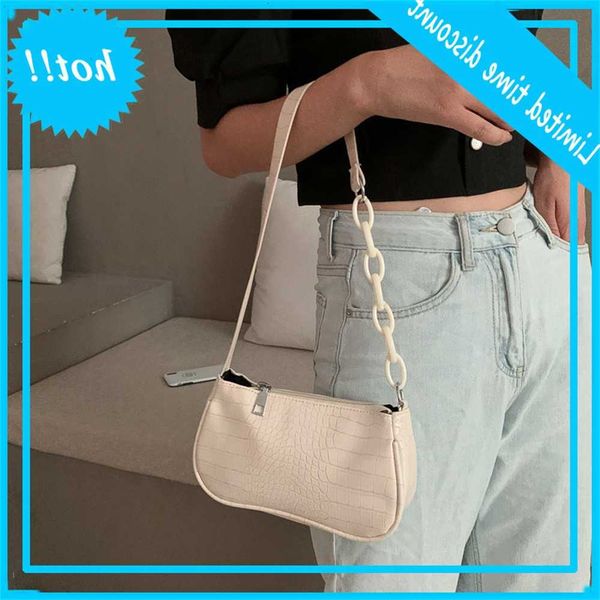 

wholesale milk color acrylic underarm baguette crossbody female fashion handbag 2020 new trend retro single shoulder bag