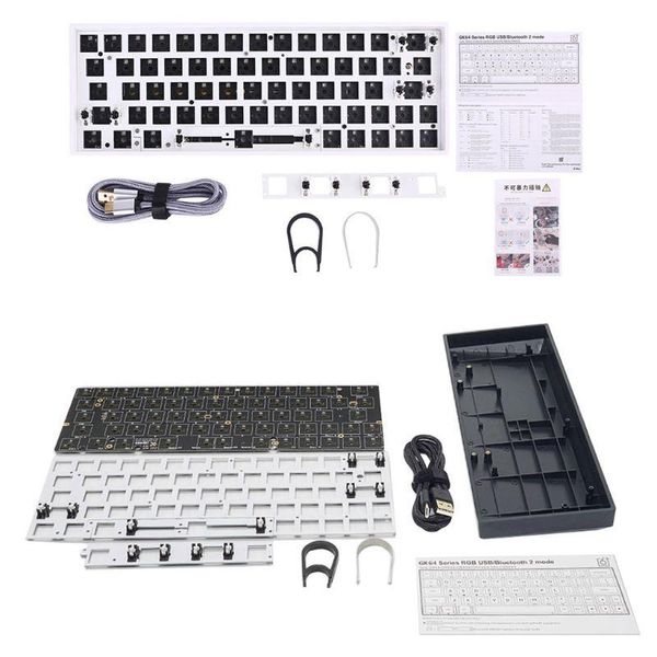 

gk64xs swap programmable bluetooth mechanical keyboard pcb custom kits gh60 m5tb