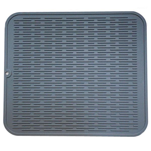 

large multifunctional silicone placemat dish drying mat kitchen draining table drain mat sink non-slip pad durable pot1