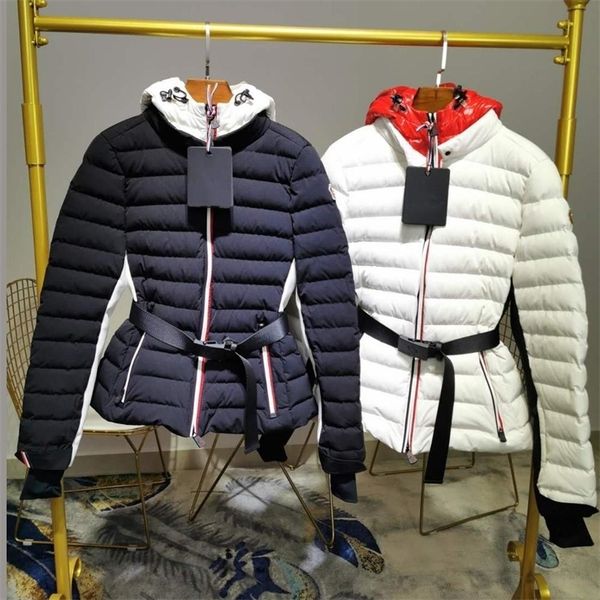 

winter new women's down jacket thickened and warm 90 white duck down women's ski coat fashion slim casual short coat lj201215, Black