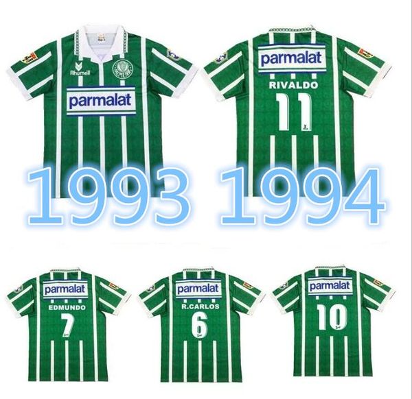 

1993 1994 palmeiras ретро футбол джерси 93 94 edmundo zinho edilson rivaldo evair roberto carlos vintage classic football, Black;yellow