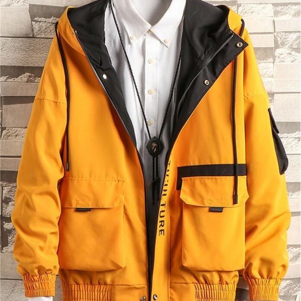 

2021 new jacket men winter spring autumn hooded jackets men's slim x739, Black
