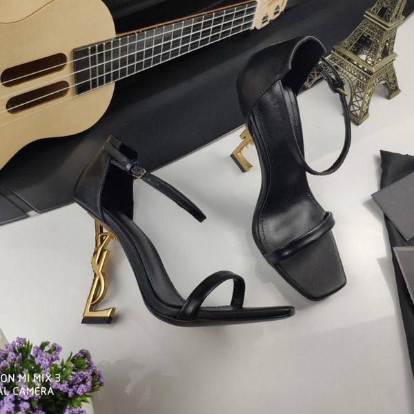 

new fashion ladies high heels exquisite and comfortable strap women letters high heel short boots leather material size 35-42, Black