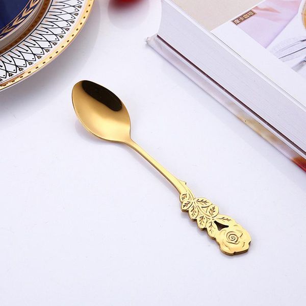 

1pc stainless steel coffee spoon cartoon cat hanging cup coffee spoon cup teaspoo multiple colors household cute mug tea spoon h jllhwr