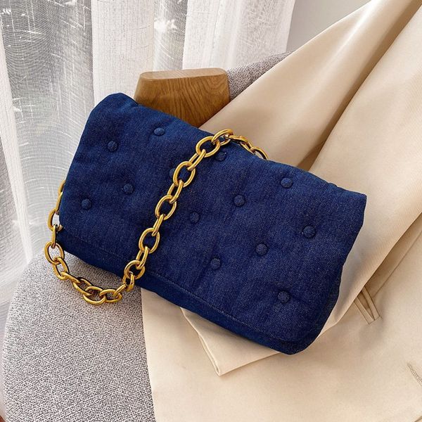 

2020 denim armpit bags for women chain shoulder bag branded trend handbags and purses luxury women's fashion trending hand bag c1223