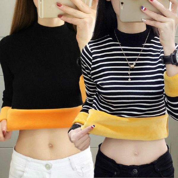 

2021 autumn winter women's sweater jumper knitted pullover sweater long sleeve turtleneck thick slim jumper soft warm female1, White;black