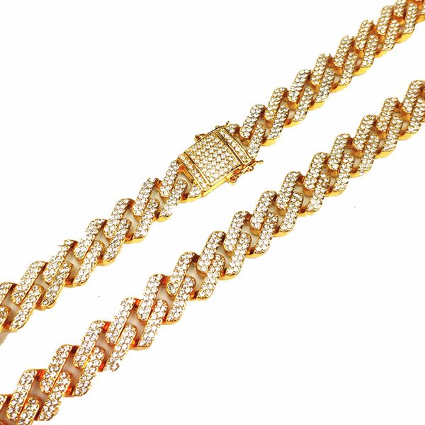 

miami chain iced cuban link out 8\ 15mm