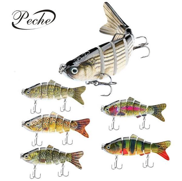 

10cm 19.2g wobblers pike fishing lures artificial multi jointed swimbait pesca isca artificial hard bait trolling pike carp fishing tools