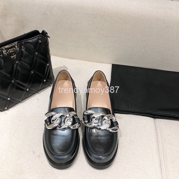 

dress shoes summer chain metal thick soled muffin heel lef muller shoes fashion increased women's single, Black