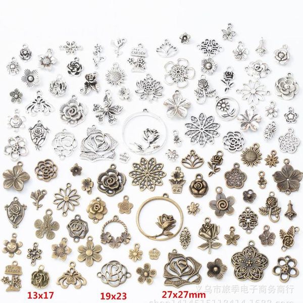 

mixed 20/40pcs angel feather wing leaf charms pendant diy birds rose flower charm necklace bracelet jewelry making acc bbypmj