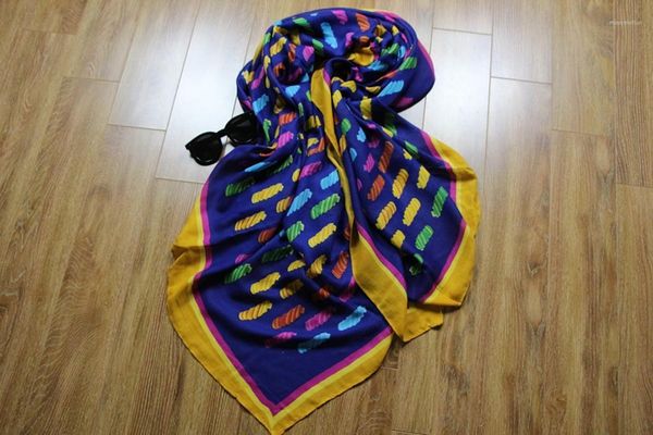 

fashion women's long scarf cute bread pattern comfortable cotton autumn and winter big shawl1, Blue;gray