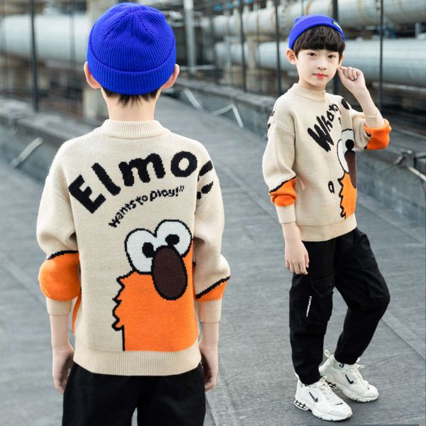 

cuhk children's boys' plush 2020 new autumn and winter pullover sweater, Blue