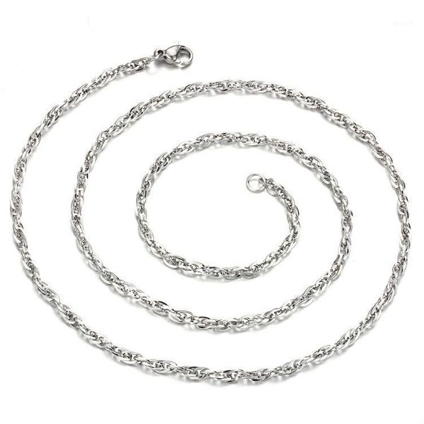 

2020 link chain gold-color men necklaces bijoux women necklace colares accessories christmas gift jewellery 3nw-191, Silver