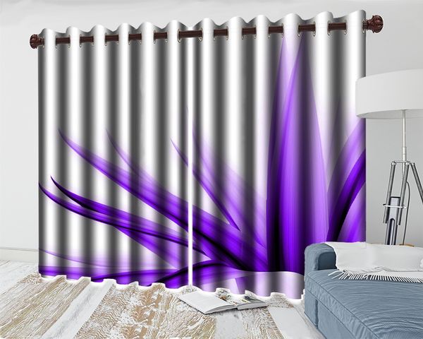 

dreamy purple flower curtain modern beautiful window 3d curtain romantic floral modern decoration 3d window curtain