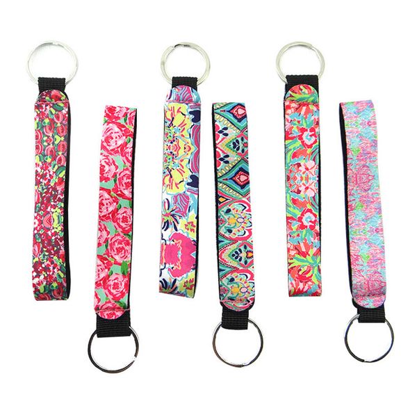 

keychain 5pcs key charmer chain neoprene rose bag with metal buckles in front wedding favors gift for guest, Silver