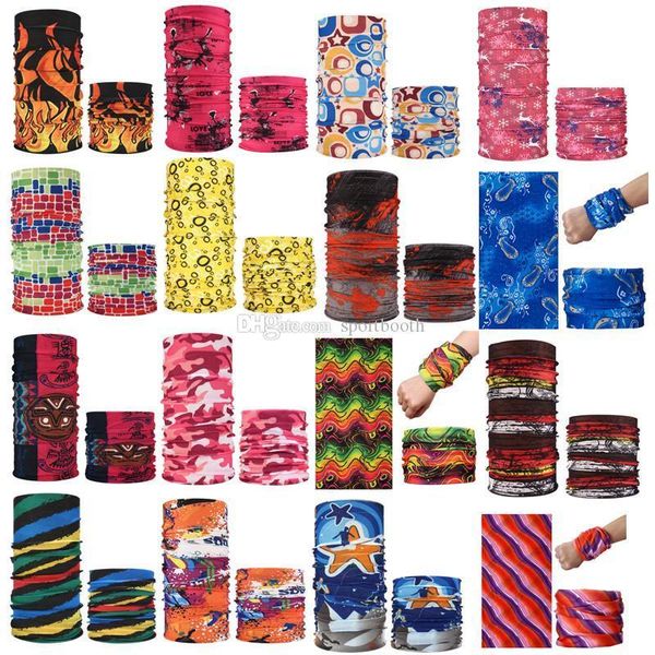 

us stock magic scarf windproof cycling scarf uv protection face mask outdoor climbing hiking ski fishing headwear bandana tube neck scarf, Black
