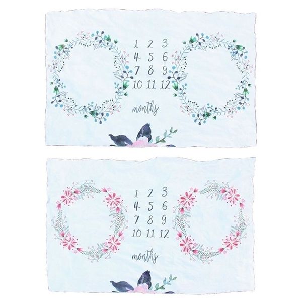 

1 pc kids baby milestone flannel blanket children twins p pgraphy props y201009